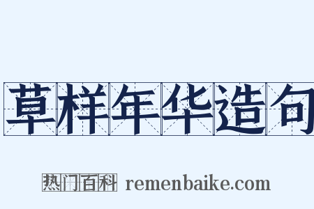 草样年华造句是什么意思的图片